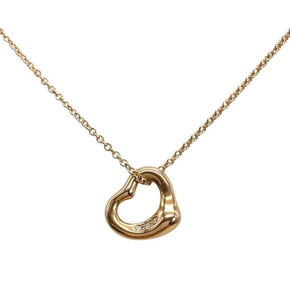 Tiffany & Co. Jewelry - TIFFANY 18k Gold Diamond Heart Necklace